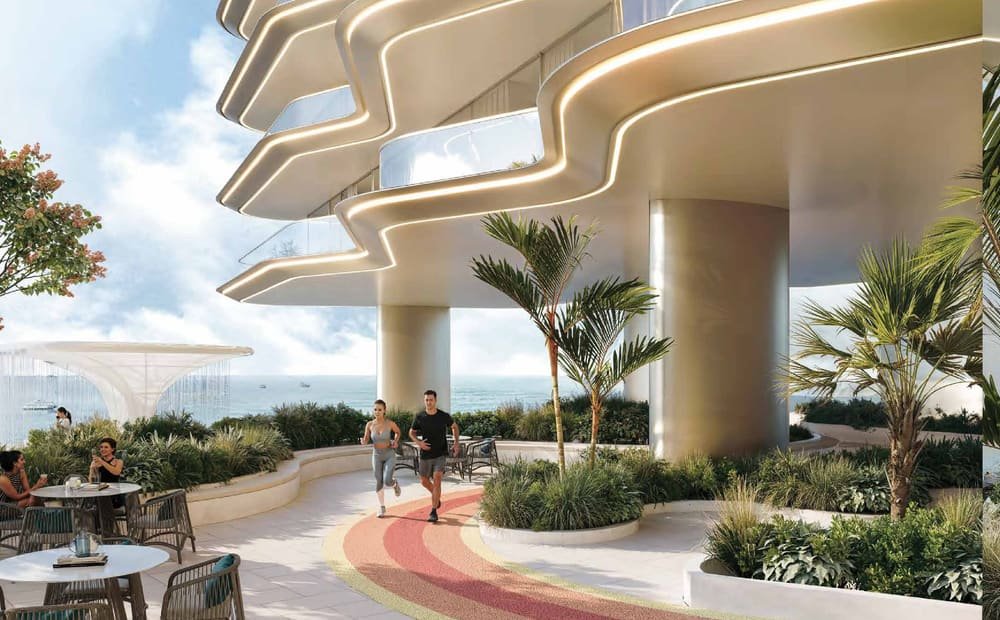 Breez lagoon and beach deck